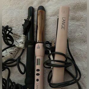 Hair flat hot iron and curling irons (3)